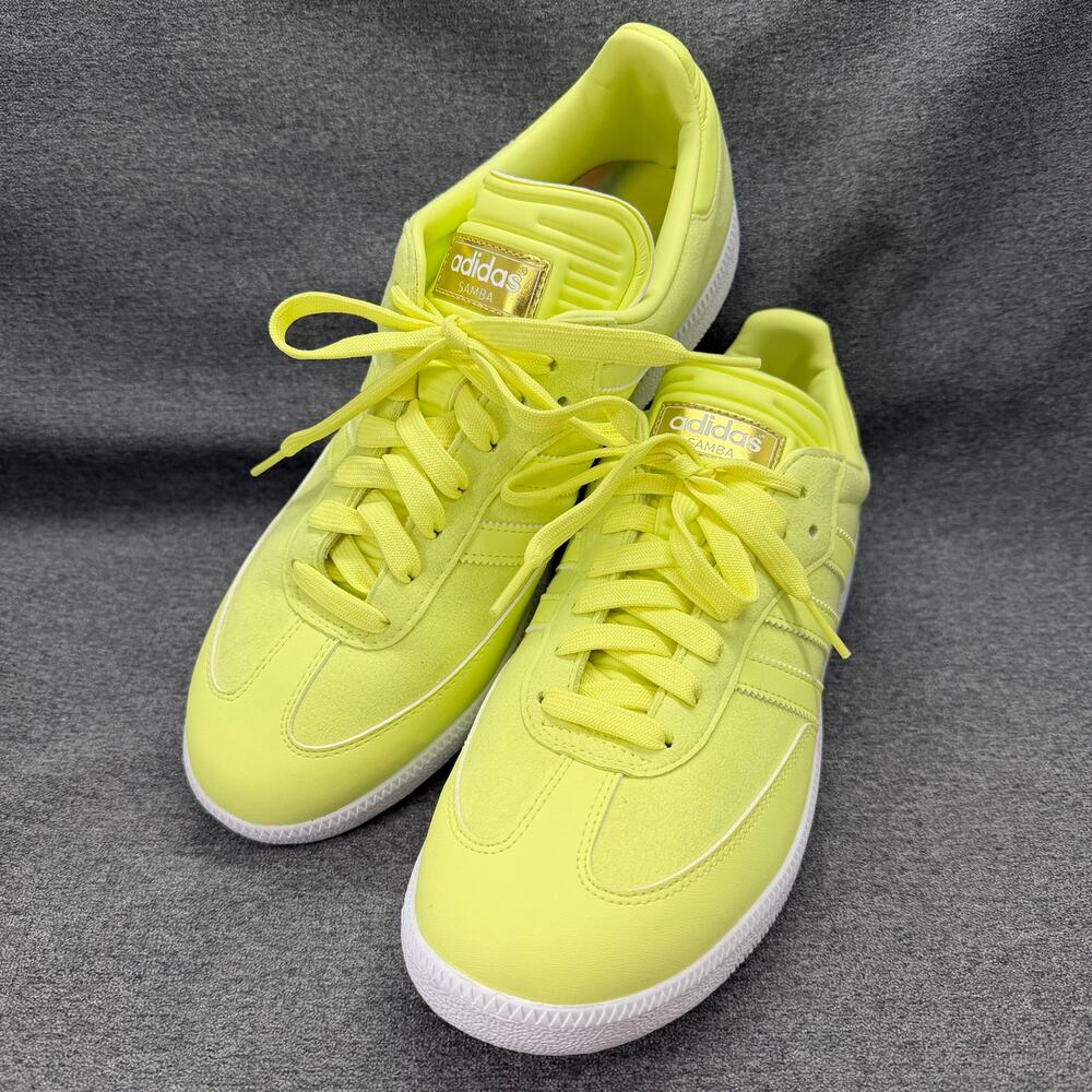 NEW Adidas Samba Golf Shoe Mens 11 Pulse Yellow Spikeless Gum Sole HP7877 NO BOX - Picture 2 of 11